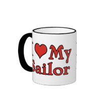 I Heart My Sailor mugs
