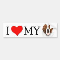 I (heart) my Saint Bernard Bumper Sticker bumper stickers