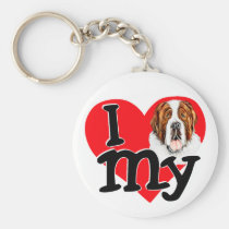 I (heart) my Saint Bernard keychains