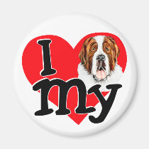 I (heart) my Saint Bernard magnets