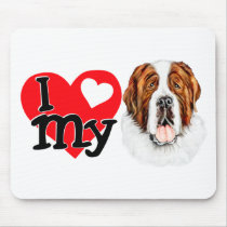 I (heart) my Saint Bernard mousepads