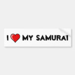I Heart My Samurai Bumper Stickers