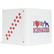 I Heart My Schnauzer binders by Incatneato I Heart My Schnauzer binders