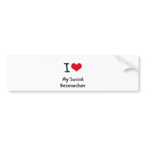 I heart My Social Researcher Bumper Stickers