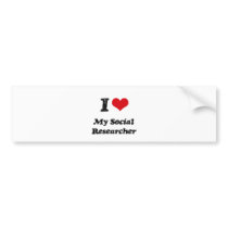 I heart My Social Researcher Bumper Stickers
