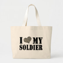 I Heart My Soldier Canvas Bag