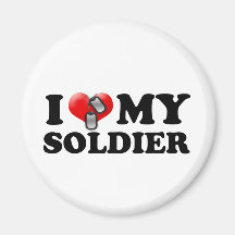 I heart my Soldier Refrigerator Magnet