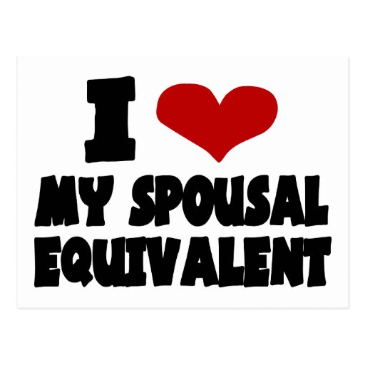 I Heart My Spousal Equivalent With Unusual Heart Postcard