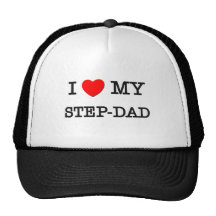 I Heart My STEP-DAD Mesh Hat