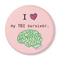 "I [heart] my TBI survivor" magnet
