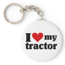 I Heart My Tractor Keychains