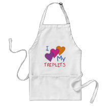I Heart My Triplets Apron