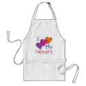 I Heart My Triplets aprons by Scrappintwins I Heart My Triplets aprons