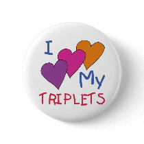 I Heart My Triplets buttons
