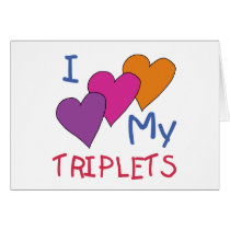 I Heart My Triplets Cards