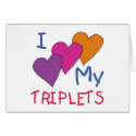 I Heart My Triplets cards by Scrappintwins I Heart My Triplets cards