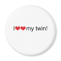 I Heart My Twin magnets by Scrappintwins I Heart My Twin magnets