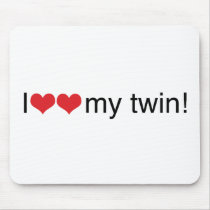 I Heart My Twin mousepads by Scrappintwins I Heart My Twin mousepads