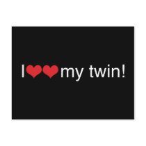 I Heart My Twin postcards by Scrappintwins I Heart My Twin postcards