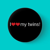 I Heart My Twins buttons by Scrappintwins I Heart My Twins buttons