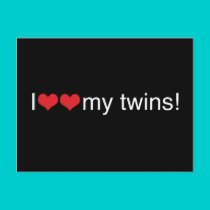 I Heart My Twins postcards by Scrappintwins I Heart My Twins postcards