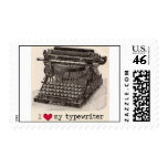 I heart my typewriter stamp