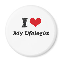 I heart My Ufologist Fridge Magnets