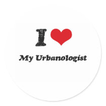 I heart My Urbanologist Round Sticker