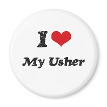 I heart My Usher Refrigerator Magnets