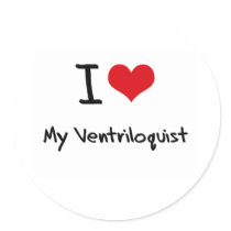 I heart My Ventriloquist Round Stickers