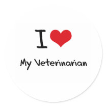I heart My Veterinarian Stickers