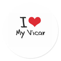 I heart My Vicar Stickers