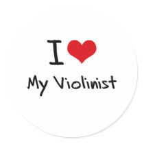I heart My Violinist Stickers