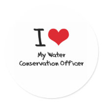 I heart My Water Conservation Officer Sticker