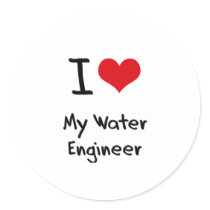 I heart My Water Engineer Sticker