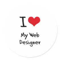I heart My Web Designer Stickers