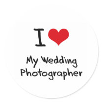 I heart My Wedding Photographer Stickers