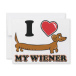 I-HEART-MY-WEINER PERSONALIZED INVITE