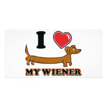 I-HEART-MY-WEINER photo cards by knudsonstudios I-HEART-MY-WEINER photo cards