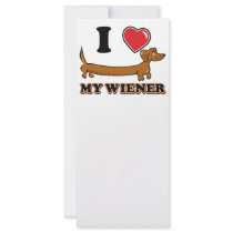 I-HEART-MY-WEINER rack cards by knudsonstudios I-HEART-MY-WEINER rack cards