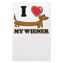 I-HEART-MY-WEINER STATIONERY DESIGN