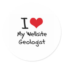 I heart My Wellsite Geologist Stickers