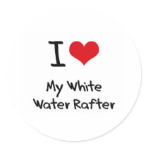 I heart My White Water Rafter Stickers