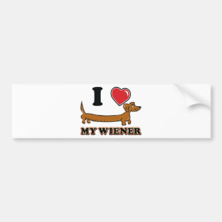 I Love My Wiener Stickers 