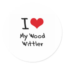 I heart My Wood Wittler Round Sticker