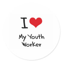 I heart My Youth Worker Stickers