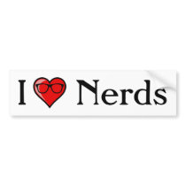 I Heart Nerds Bumper Stickers