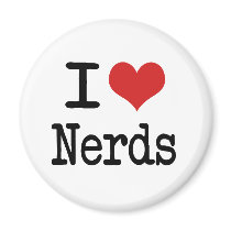 I heart Nerds Fridge Magnets