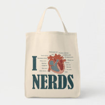 I Heart NERDS Tote Bag