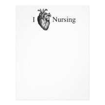 I Heart Nursing Letterhead Design